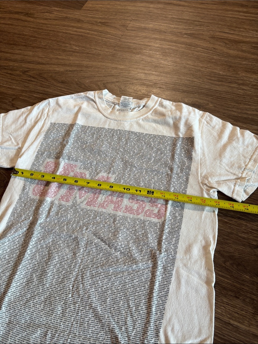 Gildan White Short Sleeve Tee with Red UMass Chest Logo - Picture 3 of 5